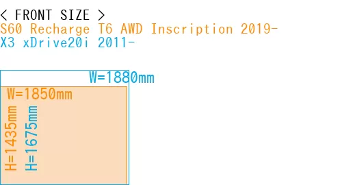#S60 Recharge T6 AWD Inscription 2019- + X3 xDrive20i 2011-